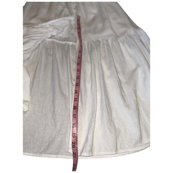 New Abercrombie & Fitch Fully Lined Pure White Tiered Midi Sundress XXS - Picture 9 of 11